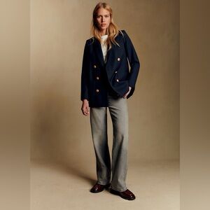 Sezane Navy Michele Jacket Size 36 / US 4